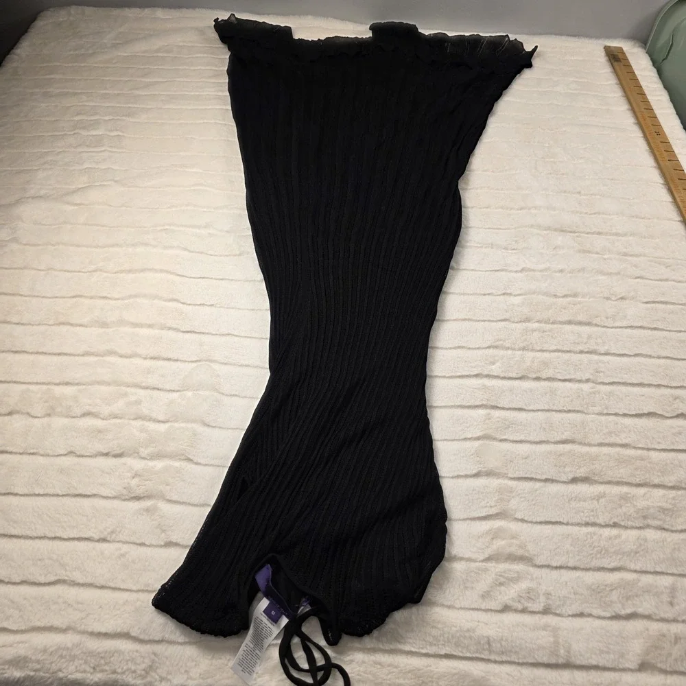 Ralph Lauren Purple Label Sheer Cap Sleeve Day Dress Size XXS Black $2,990 - Picture 7 of 7